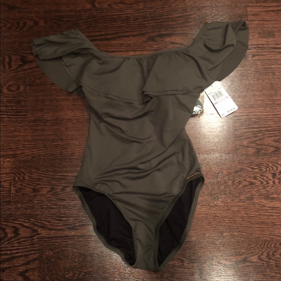 michael kors ruffle swimsuit